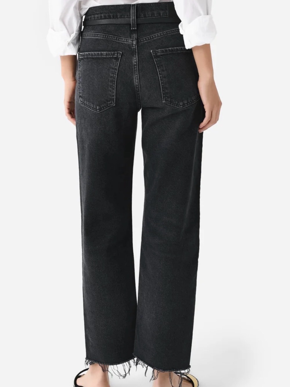 Citizens of humanityWomen Black Washed Straight-Leg Jeans, size 25 total #4